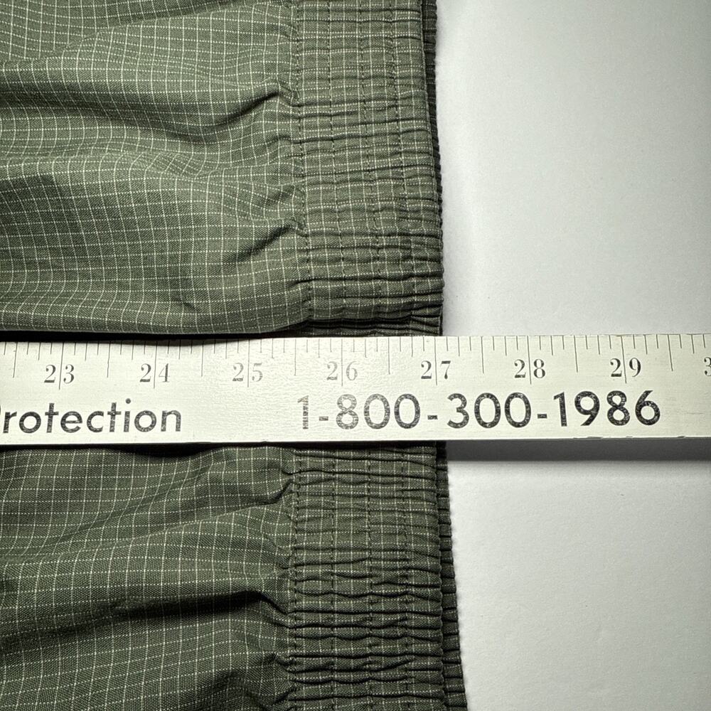 Eddie Bauer Golf Vest Mens Large Green Microcheck Windbreaker Pullover Pocket - Picture 7 of 7